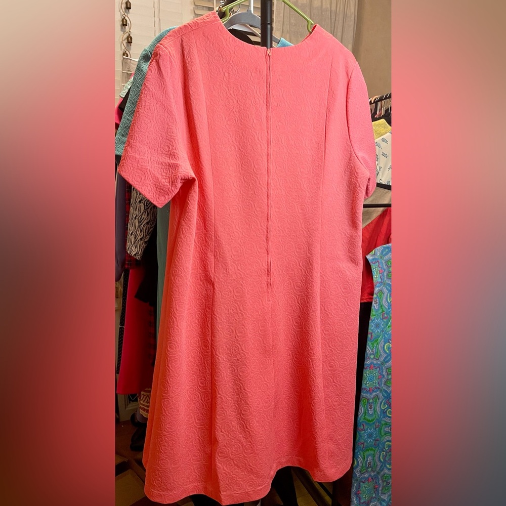 2 VTG 60s Dresses - Coral and Baby Blue - Picture 4 of 12